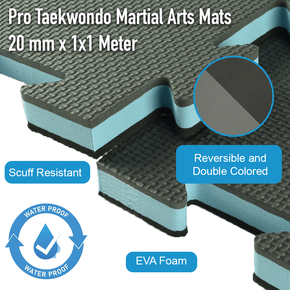 Taekwondo Mat 20 mm infographic.