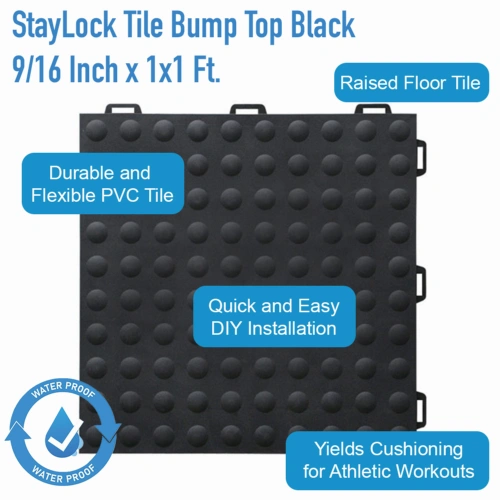 StayLock Tile Bump Top Black 