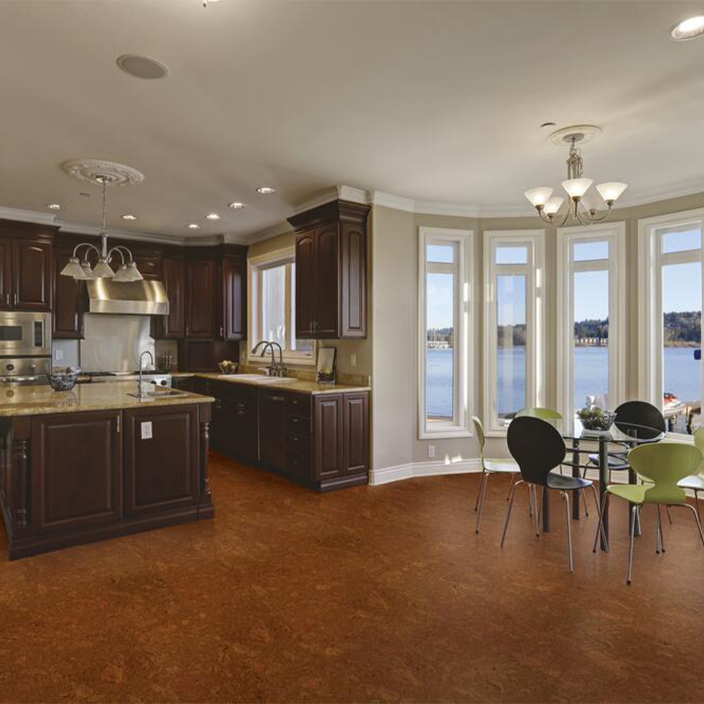 Nutbrown Cork Laminate kitchen install 