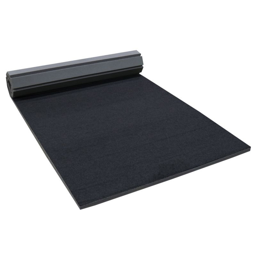 Black Home Cheer Flexi-Roll Carpet Practice Mat 1-1/4 Inch x 5x10 Ft.