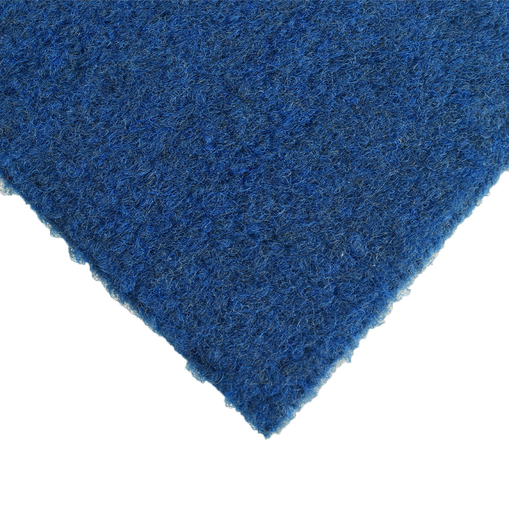 Home Cheer Flexi-Roll Carpet Practice Mat 1-1/4 Inch x 5x10 Ft. corner top view in navy blue