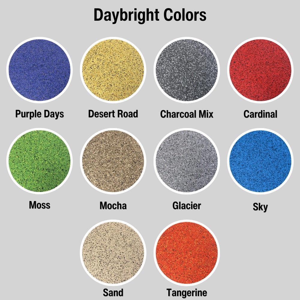 Max Playground Rubber Tile Daybright 2.5 inch Colors all colors