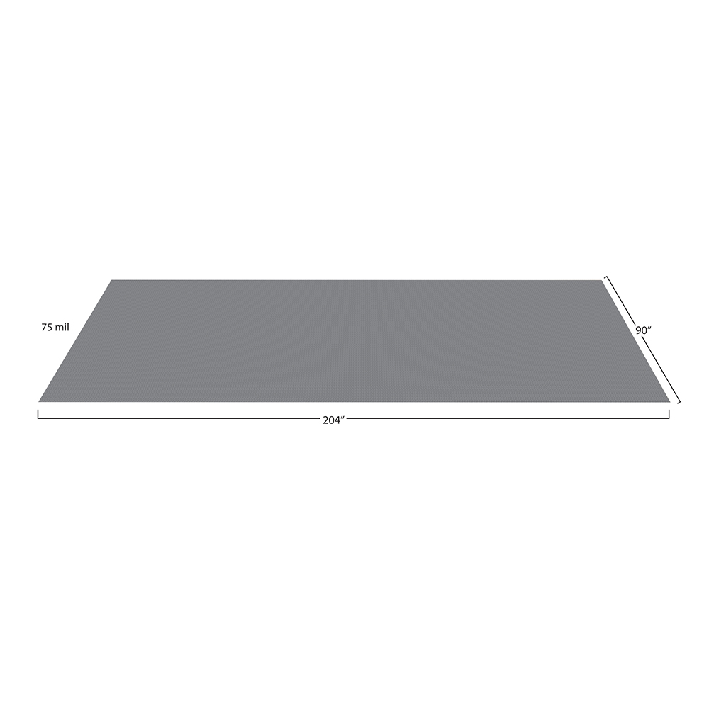 Diagram of G-Floor Diamond Tread Garage Floor Roll 75 mil x 7.6x17 Ft. in slate gray