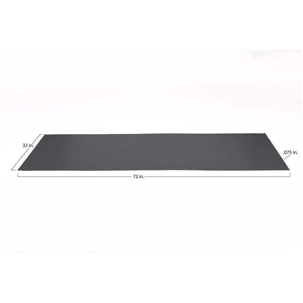 Diagram of G-Floor Exercise Equipment Mat 75 mil x 32x72 Inch in slate gray