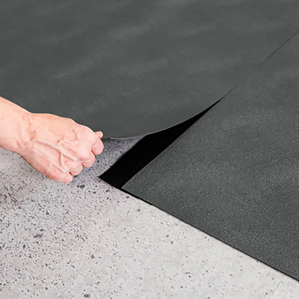 installing garage flooring roll sheet