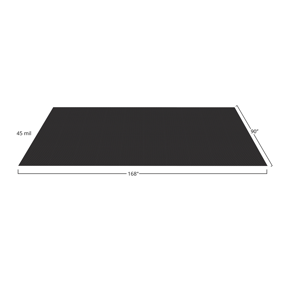 G-Floor Lite Diamond Tread Garage Floor Roll 45 mil x 7.6x14 Ft. midnight black diagram