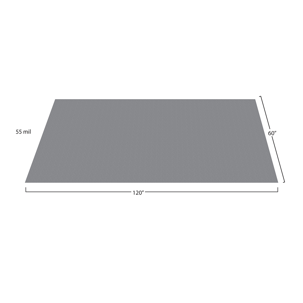 G-Floor Protective Kennel Floor Mat Levant Texture 55 mil x 5x10 Ft. diagram in slate gray