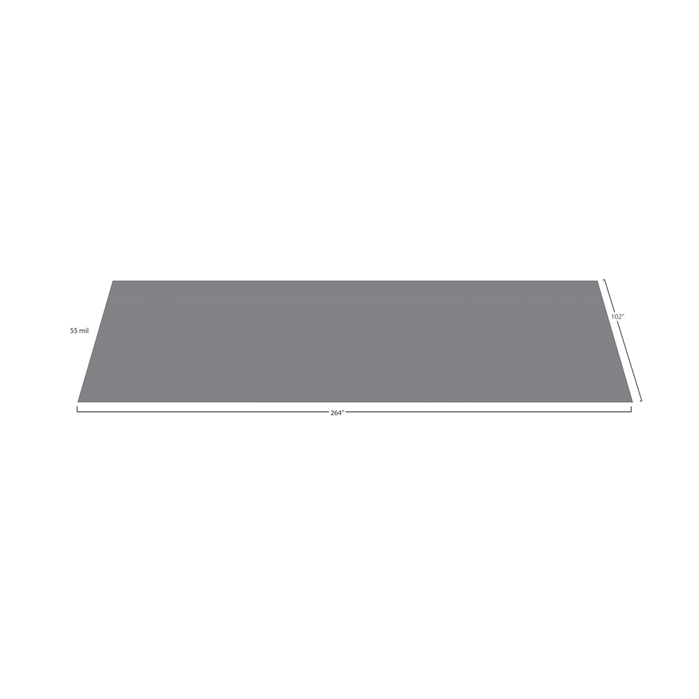 Diagram of G-Floor Ribbed Tread Garage Floor Mat Roll 55 mil x 8.6x22 Ft. in slate gray