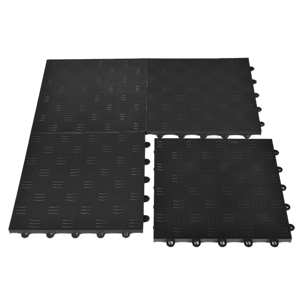 black and gray garage tiles