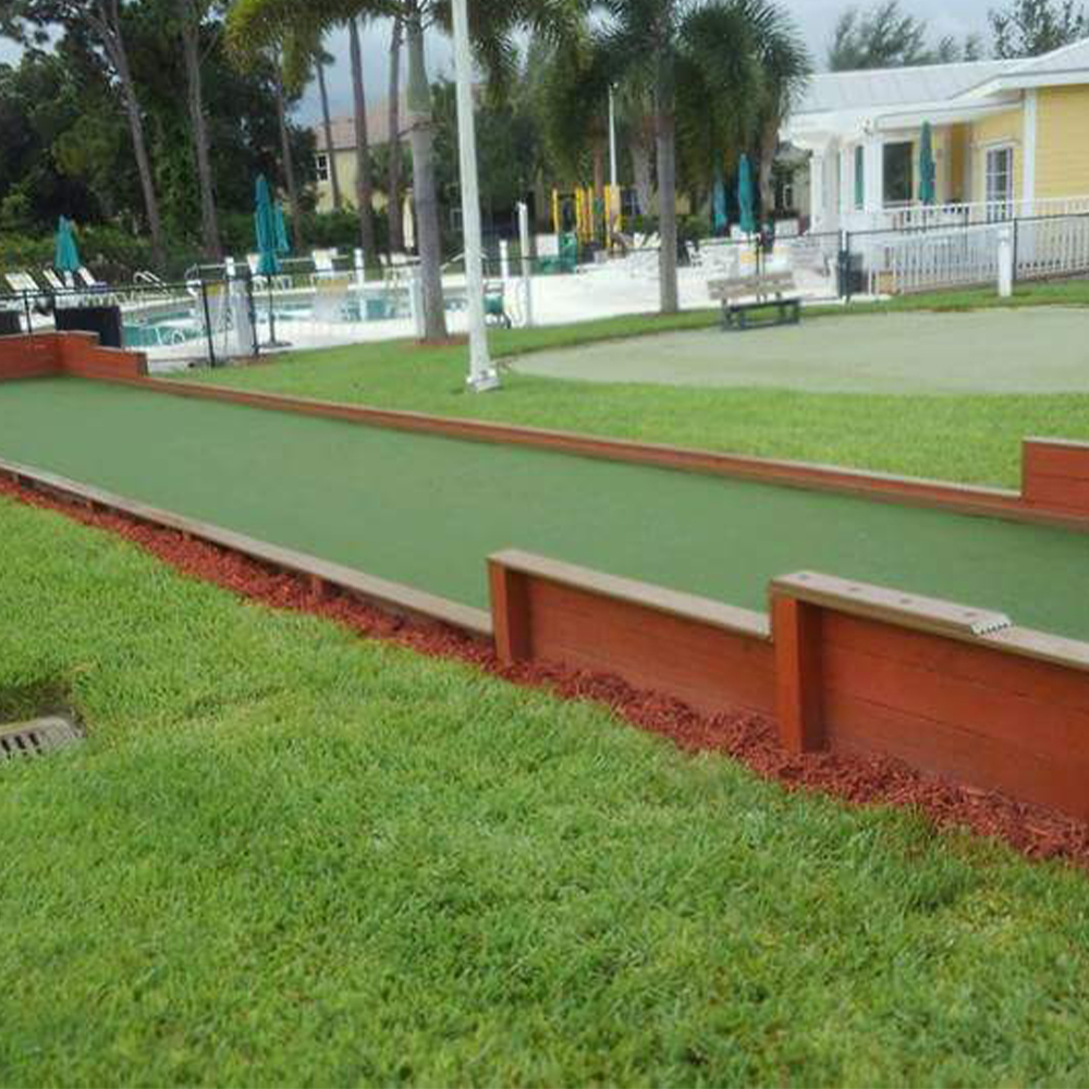 One Putt Artificial Grass Turf in bocce ball court on l awn