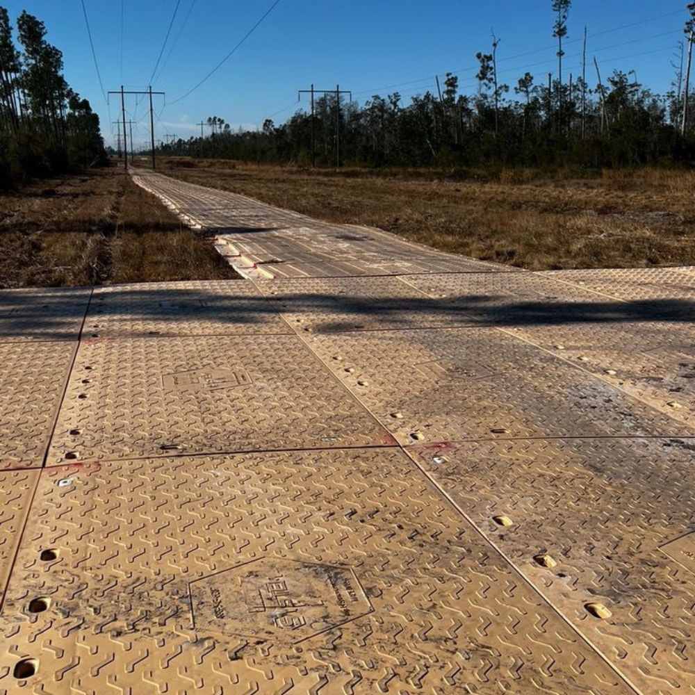 Ground Protection Mats System7 Mat 8 ft X 14 ft install in field