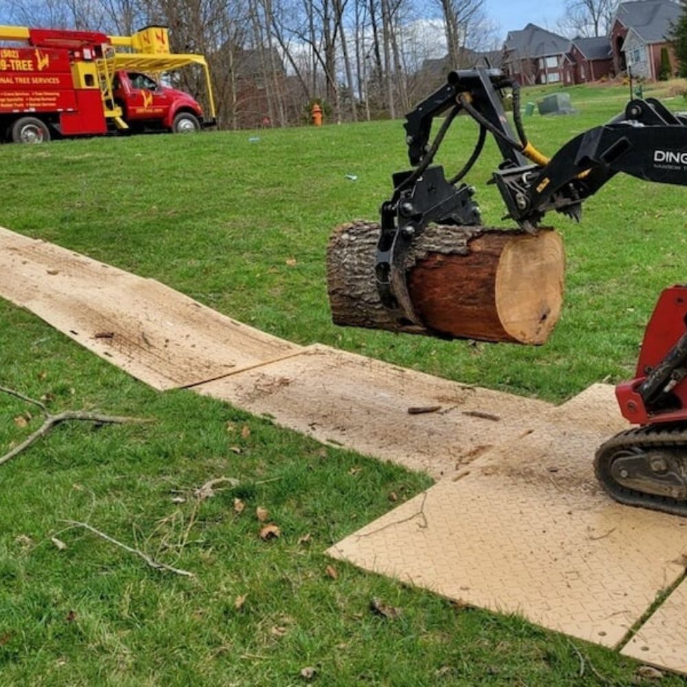 Ground Protection Mats Scout 4x8 Ft transporting logs over mat