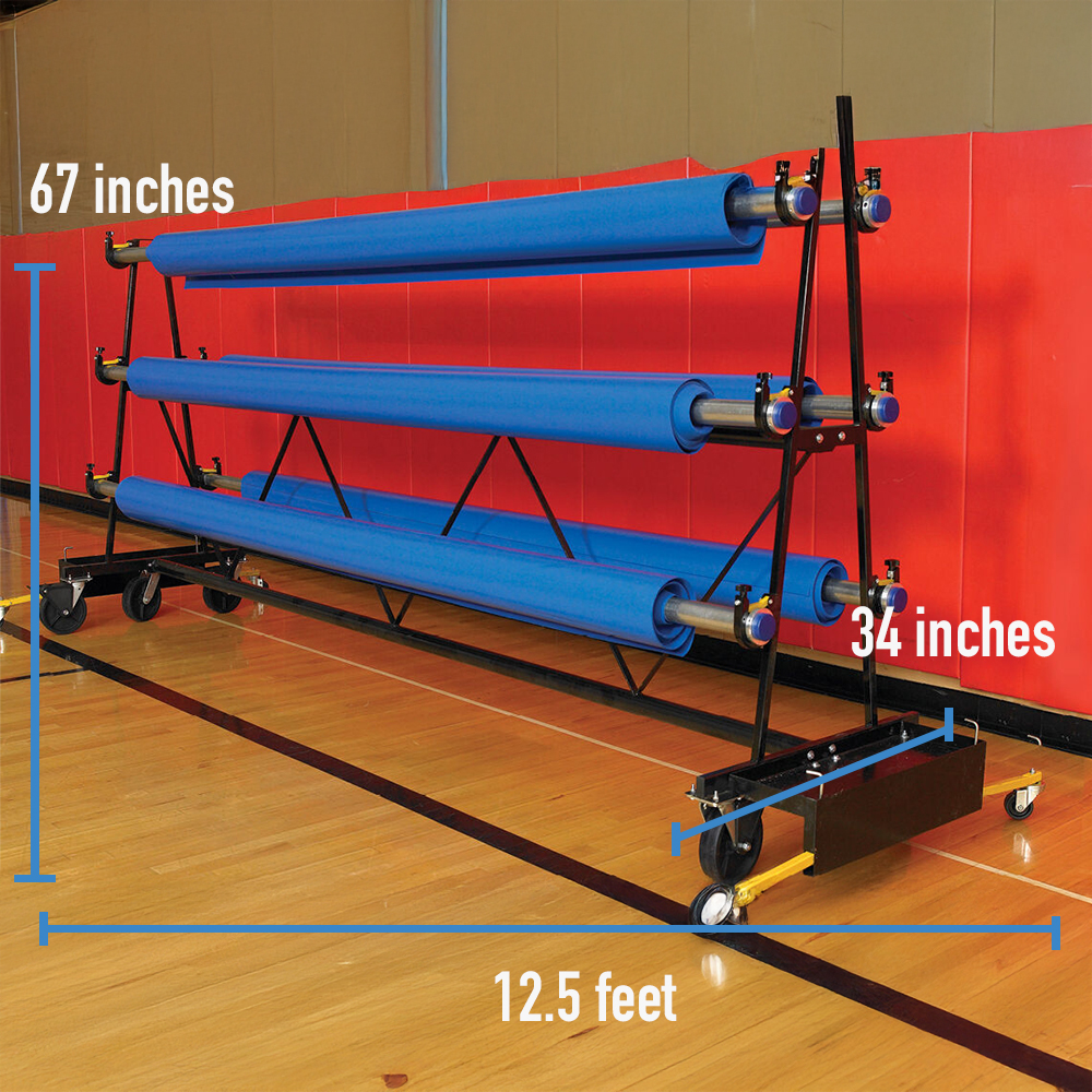 Premium Safety Storage Racks 8 Rollers dimensions