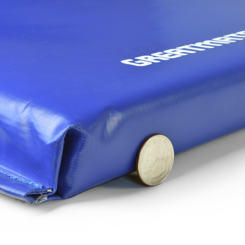 Greatmats Folding Gym Mats 2V | 4x8 ft x 1-3/8 inch | Kids Gymnastics Mats | Kids Tumbling Mats | 15.5 oz Vinyl | Color: Blue