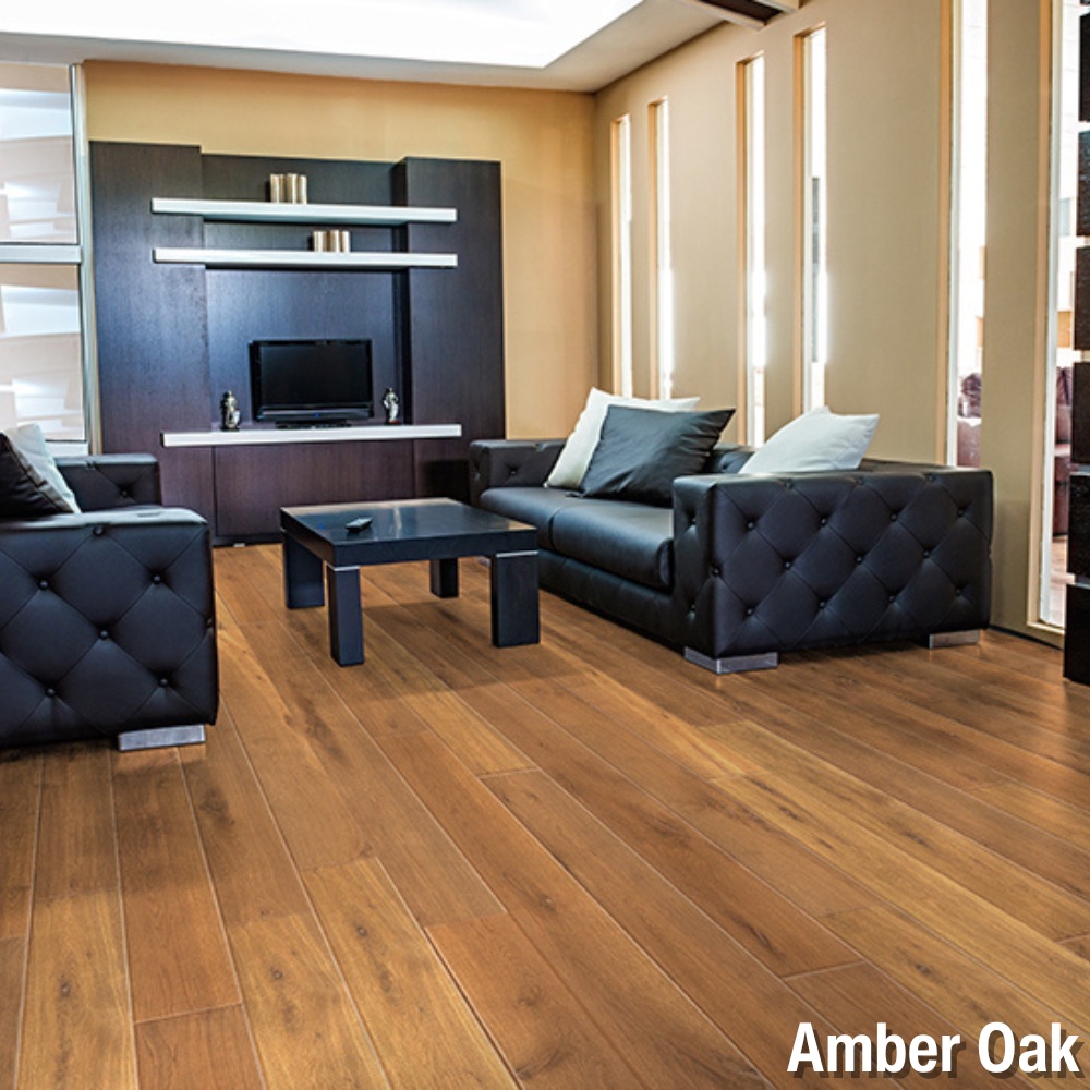 Castle Oak Engineered Hardwood Planks 31.3 Sq Ft per Carton Amber Oak Sitting room