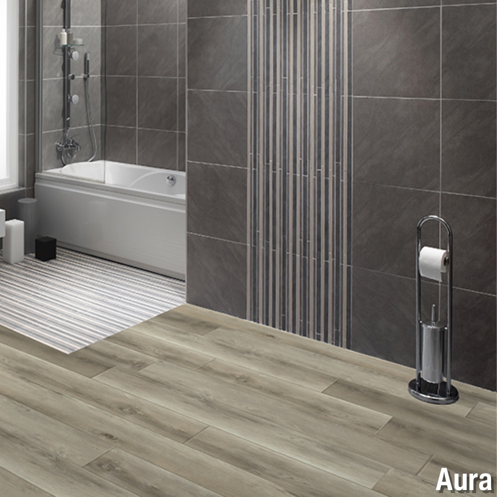 Manhattan Edge Laminate SPC Flooring Aura Shower Bathroom