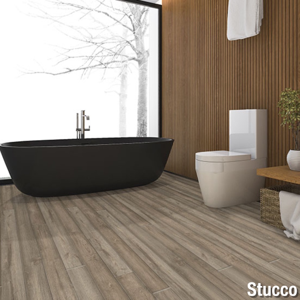 Stock House Laminate SPC Flooring Stucco Bathroom