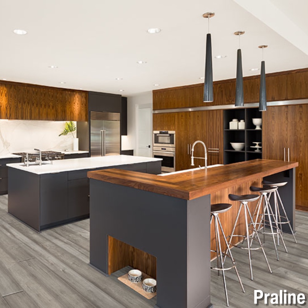 Stock House Laminate SPC Flooring Praline Kitchen 