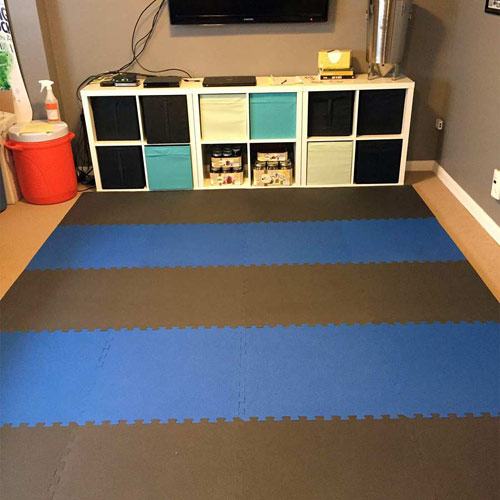interlocking cushioned foam mats for home exercise
