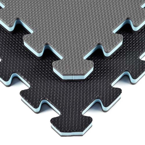 24 in. x 24 in. Gray Foam Mat Interlocking FloorTiles w/ EVA Foam Padding  for Exercise/Playroom/Garage/Basement Flooring