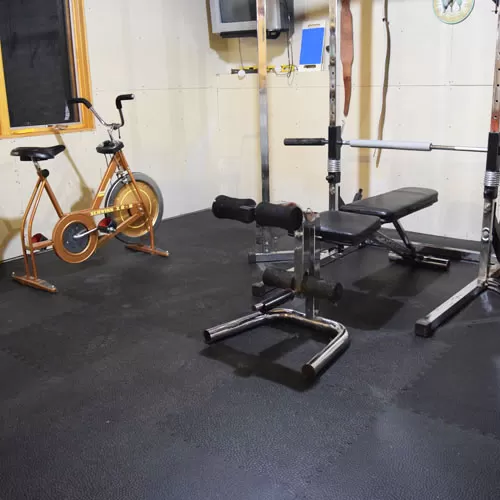 Home Gym Flooring Tile in Pebble Top