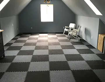 Attic Space with Carpet Tiles