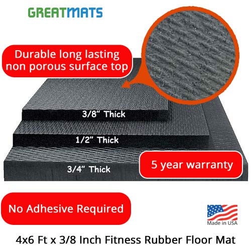 4x6 Black Rubber Mats