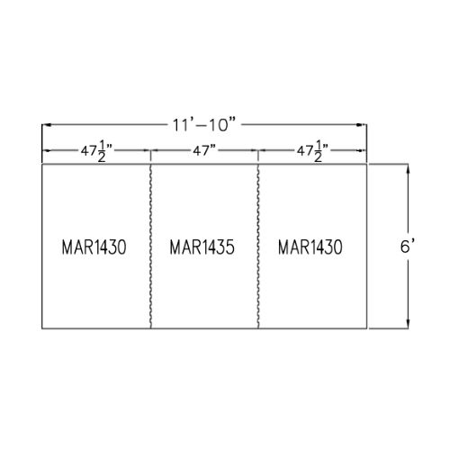 6x12 Horse Stall Mat Kit diagram