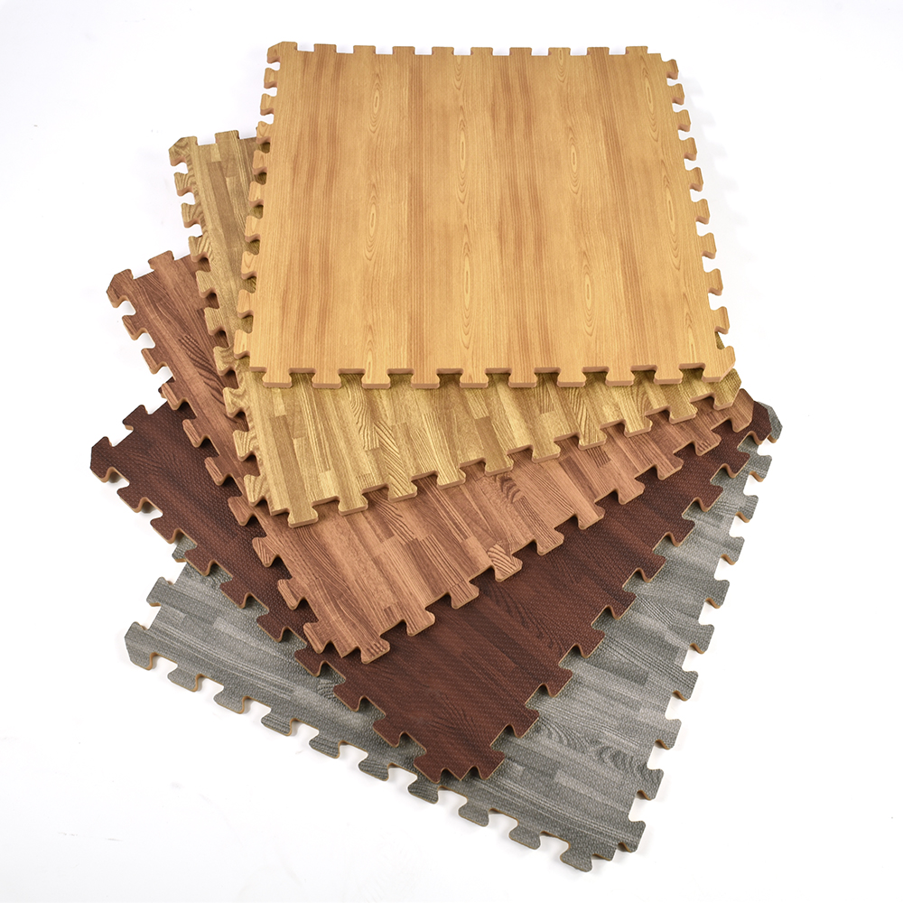 Waterproof Interlocking Reversible Wood Grain Floor Foam Tiles