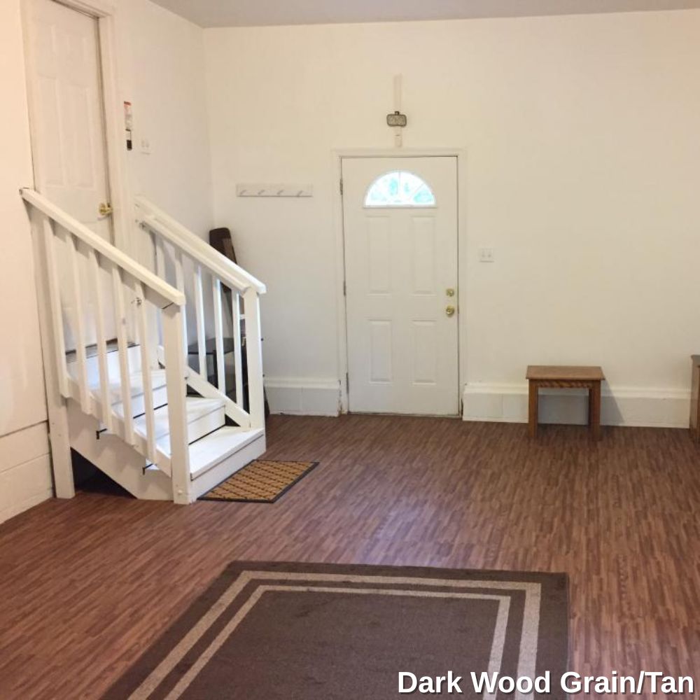 Dark Color Wood Grain Reversible Foam Floor for Garage