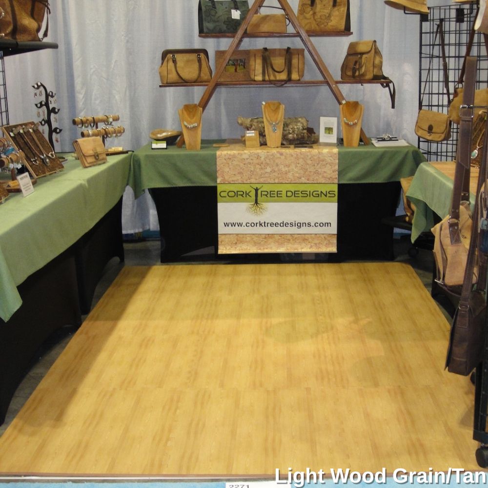Light Color Wood Grain Reversible Foam Floor robert cork tree trade show.