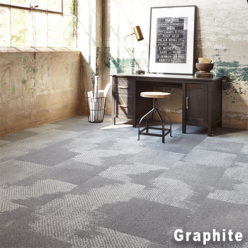 Burnished Commercial Carpet Tile .325 Inch x 50x50 cm Per Tile Home Office in Graphite