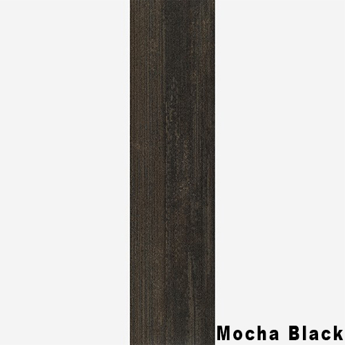 Mocha Black Full Tile Ingrained Commercial Carpet Plank Neutral .28 Inch x 25 cm x 1 Meter Per Plank
