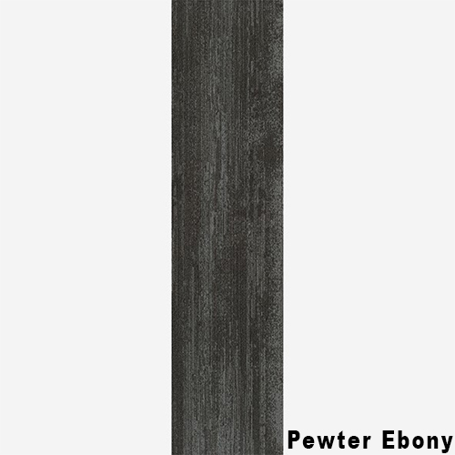 Ingrained Commercial Carpet Plank Neutral .28 Inch x 25 cm x 1 Meter Per Plank Pewter Ebony Full Tile