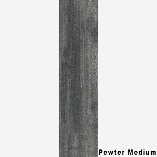 Ingrained Commercial Carpet Plank Neutral .28 Inch x 25 cm x 1 Meter Per Plank Pewter Medium Full Tile