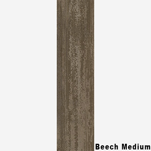 Ingrained Commercial Carpet Plank Colors .28 Inch x 25 cm x 1 Meter Per Plank  Beech Medium Full