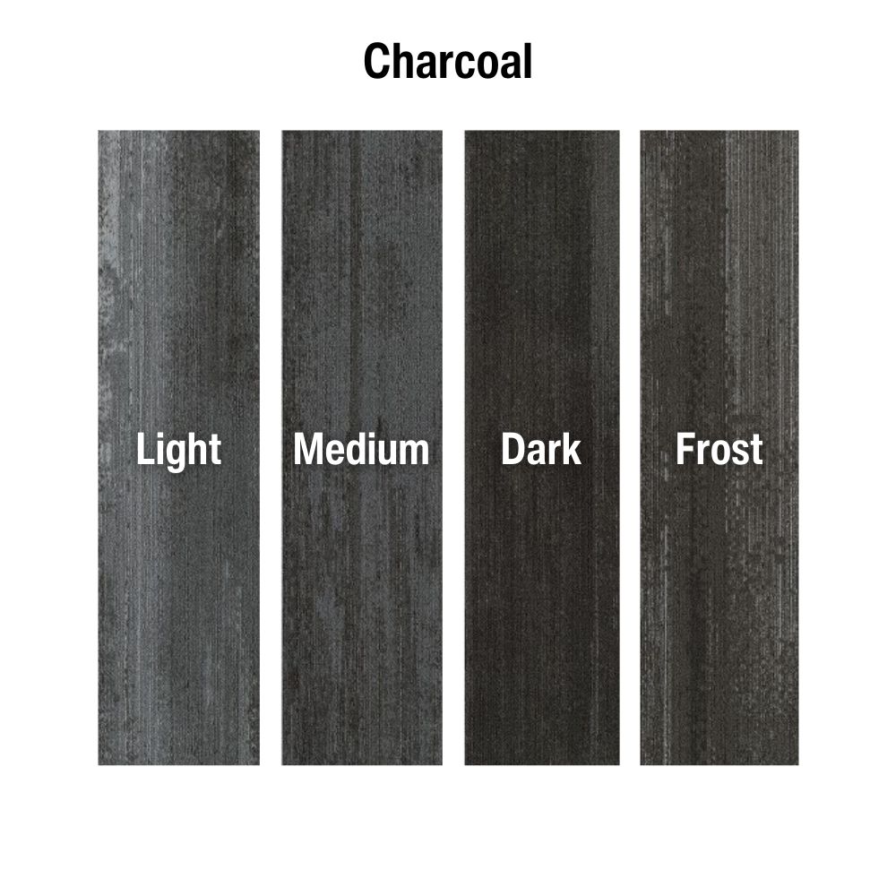 Charcoal Colors Ingrained Commercial Carpet Plank Neutral .28 Inch x 25 cm x 1 Meter Per Plank