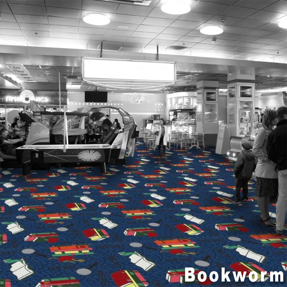 Large Kids Carpet Tiles Bookworm Install 2