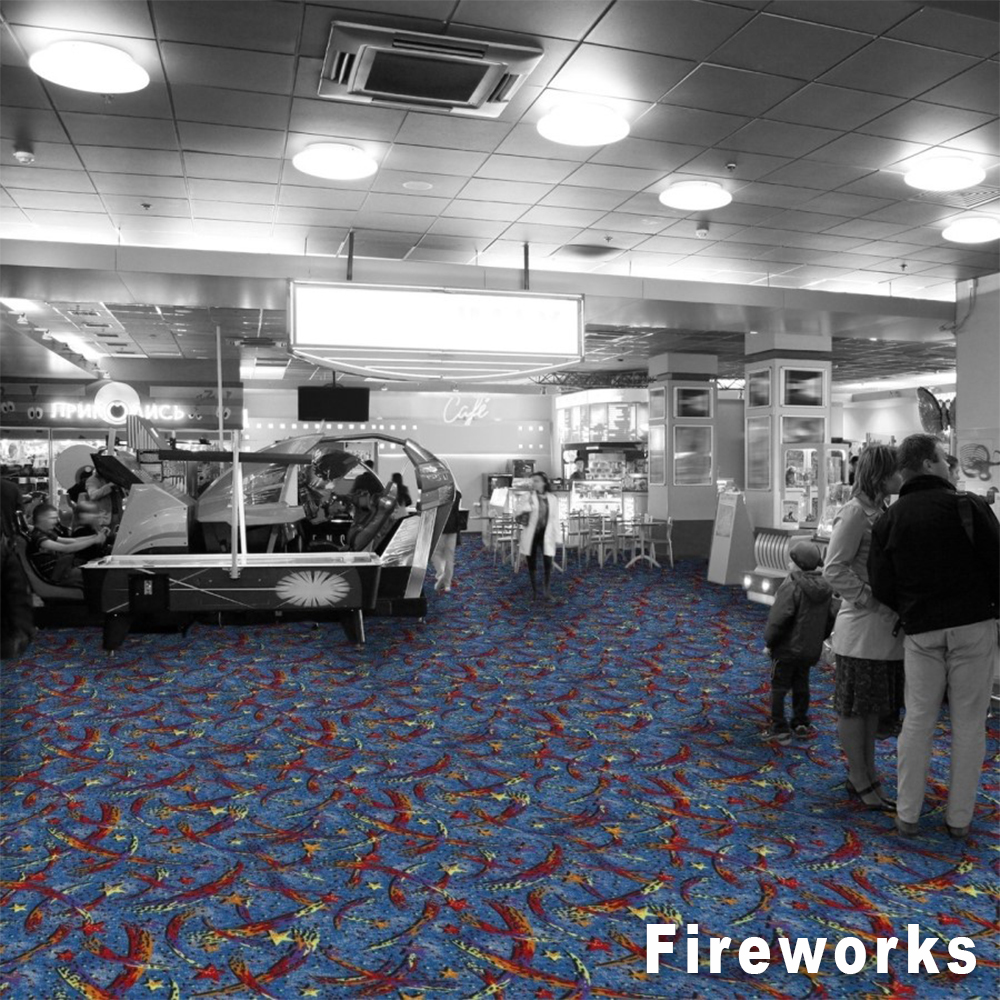 Kids Carpet Tiles Fireworks Install 2