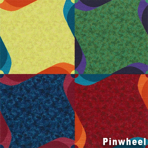 Kids Room Carpet Tiles Pinwheel