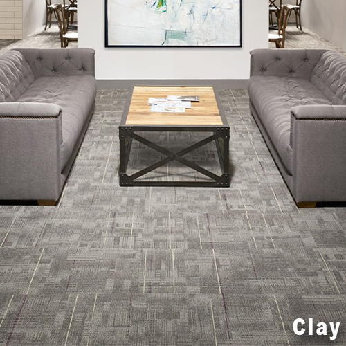 Make Sense Commercial Carpet Tiles .31 Inch x 50x50 cm per Tile Commons Area in Clay