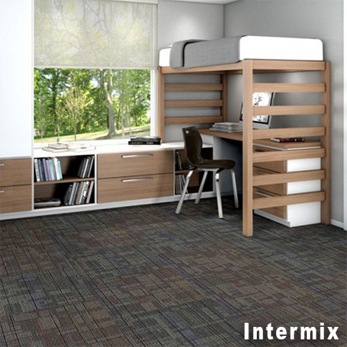 Out of Bounds Commercial Carpet Tile .25 Inch x 2x2 Ft. 13 per Carton Intermix colors kids bunks in Cabin