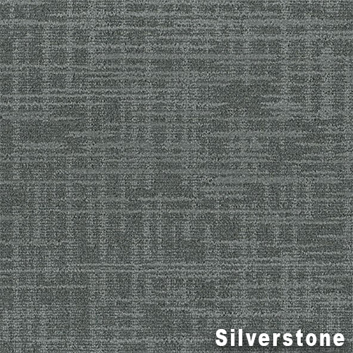 Silverstone color close up Outer Banks Commercial Carpet Tile .32 Inch x 50x50 cm per Tile