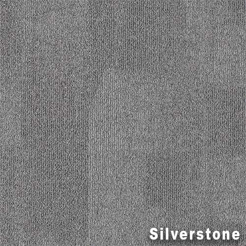 Replicate Commercial Carpet Tile .31 Inch x 50x50 cm per Tile Silverstone color close up