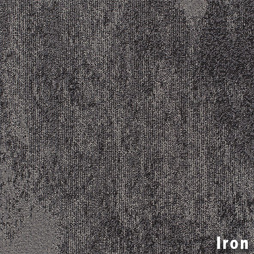 Static Commercial Carpet Tile .33 Inch x 50x50 cm per Tile Iron color close up