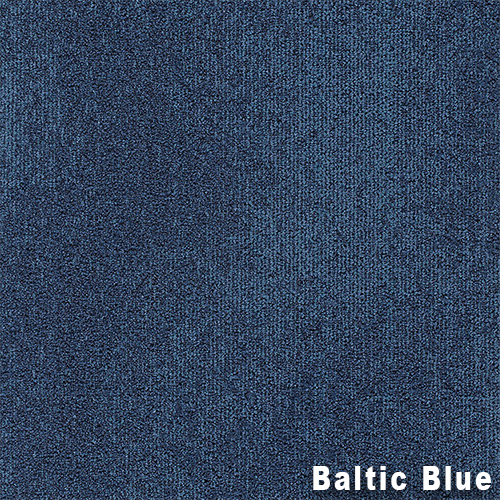Understatement Commercial Carpet Tile .31 Inch x 50x50 cm per Tile Baltic Blue color close up