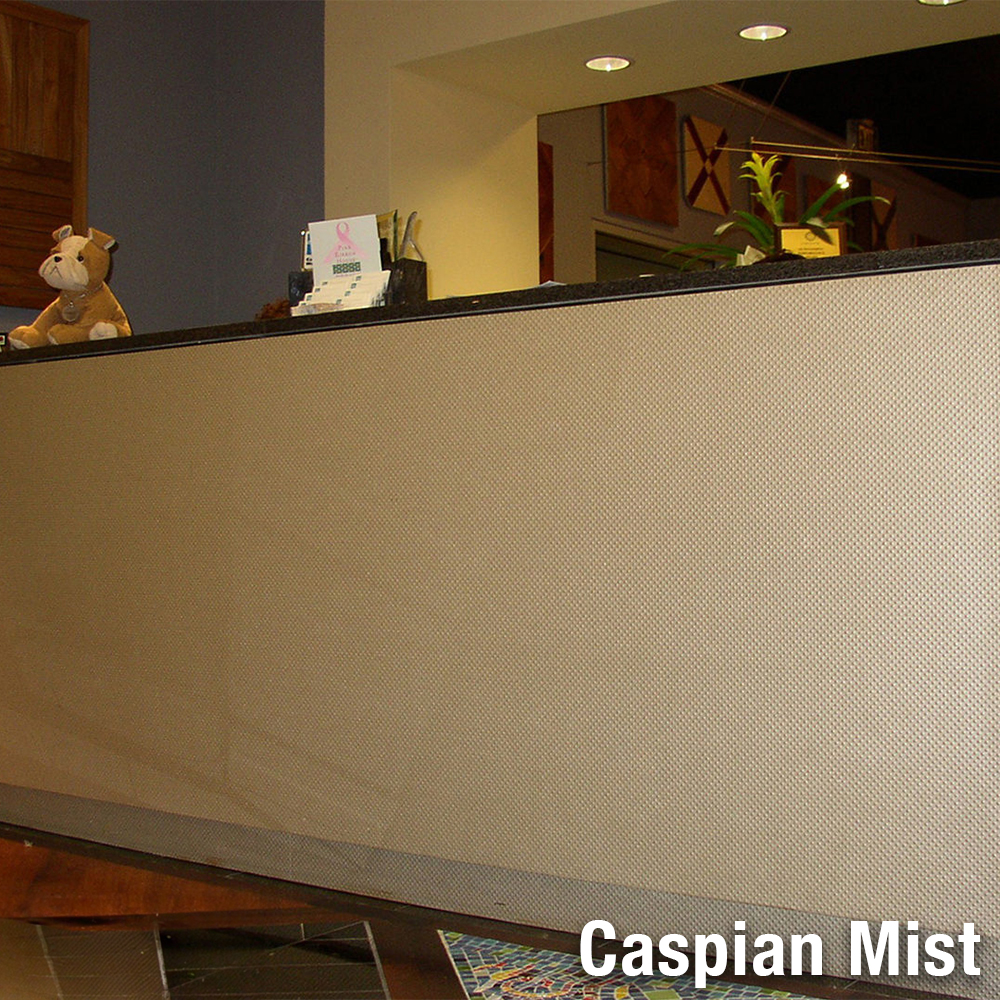 LonPearl Vinyl Install front desk caspian mist