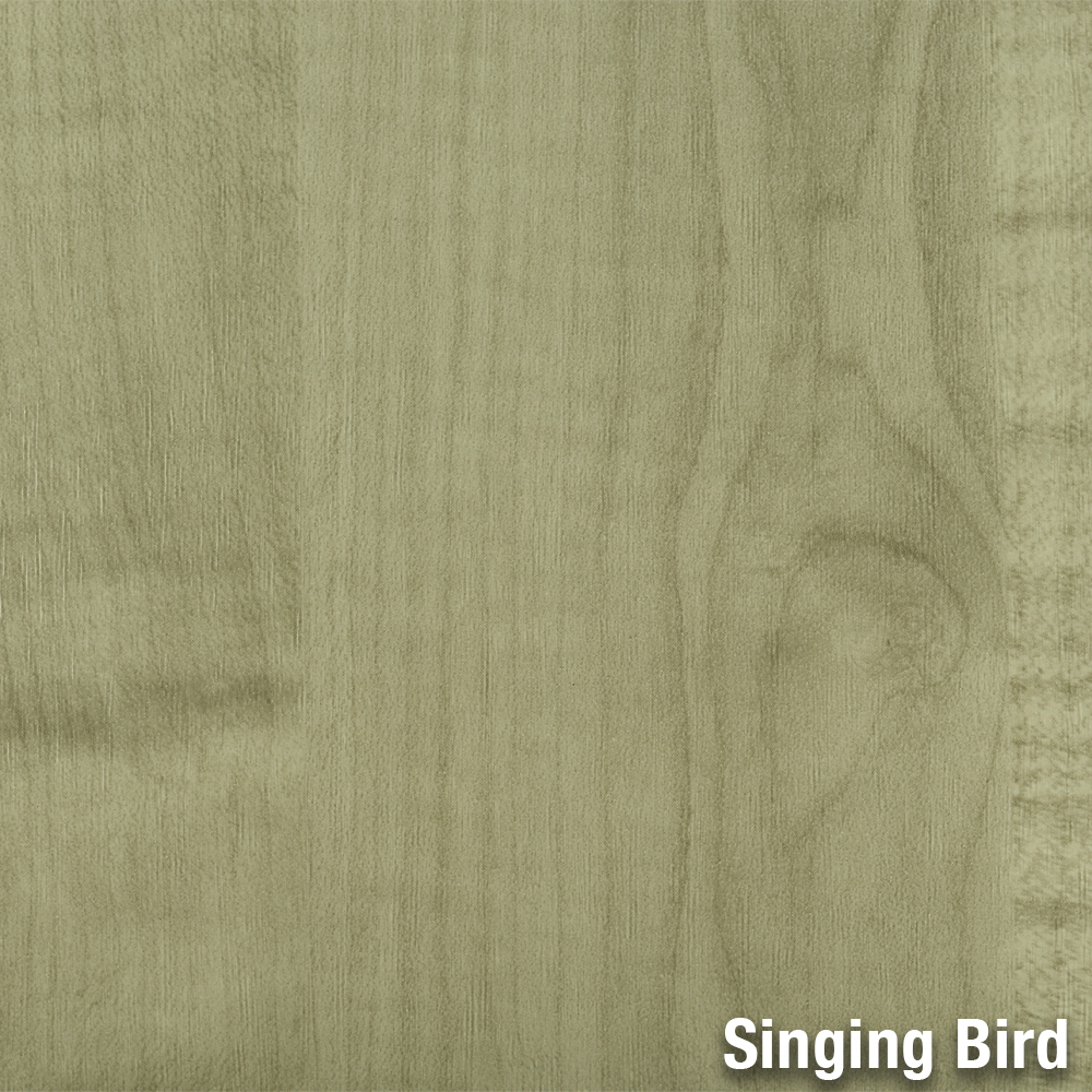 Wood Grain Natural Sheet Vinyl Flooring Roll with Topseal Singing Bird labeled