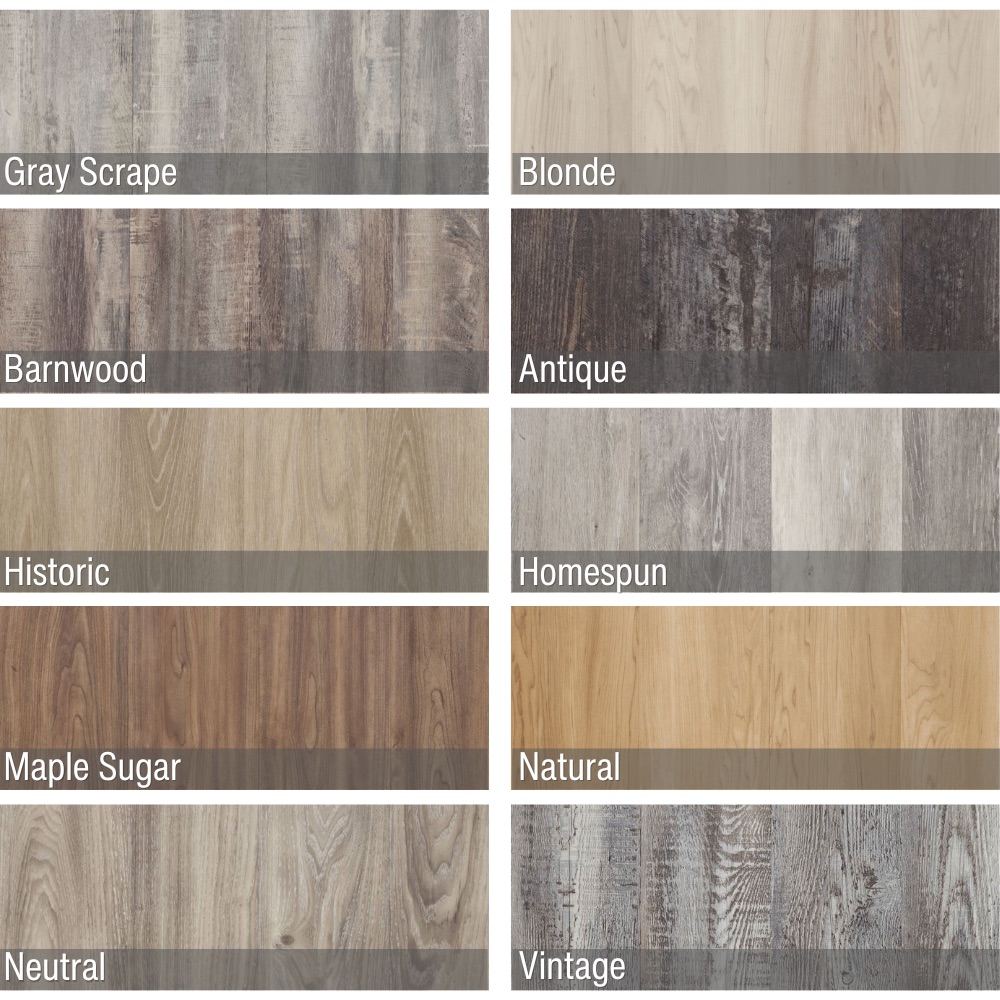 Envee Rigid Core LVT Laminate Planks all colors