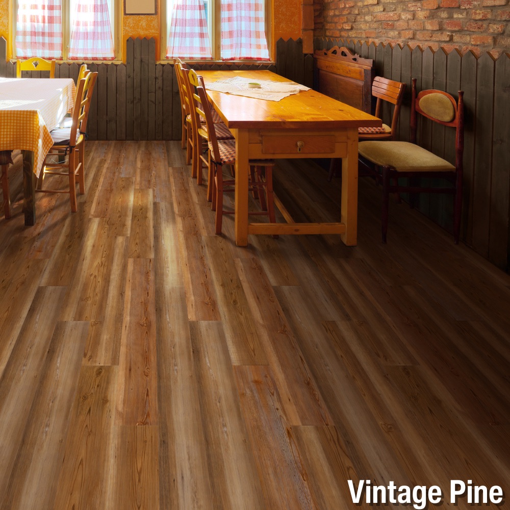 Magnitude Premium Laminate Vinyl Flooring Planks vintage pine install.